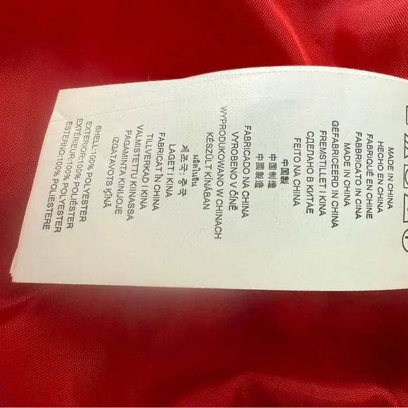 Michael Kors Red Ruffle Down Jacket EUC Size Small Pockets Holiday Christmas - Picture 10 of 16